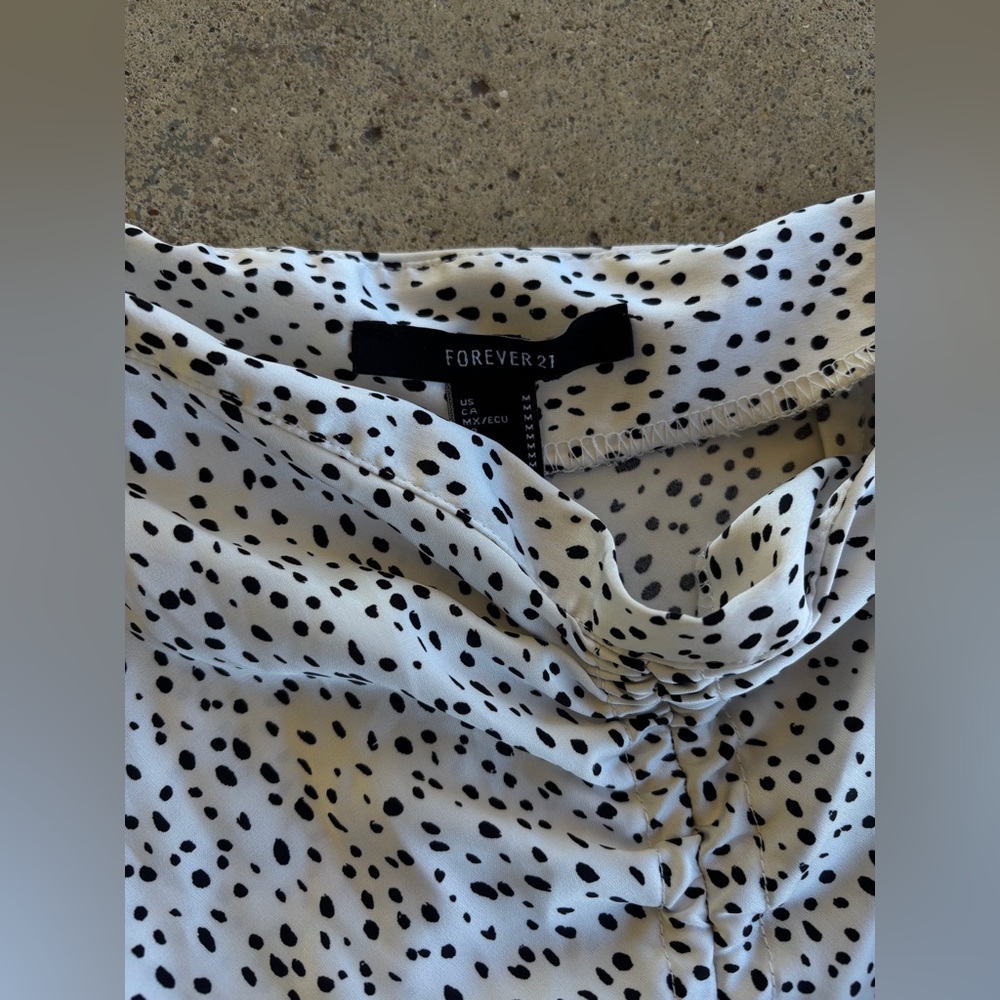 Forever 21 Black and White Polka Dot Maxi Skirt - Picture 2 of 3